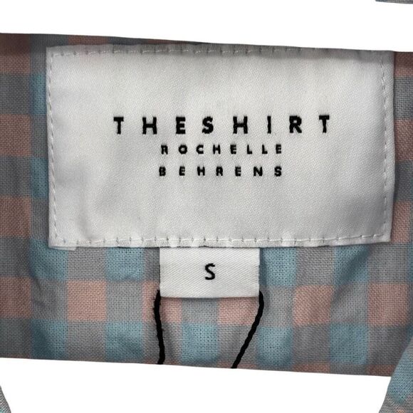 The Shirt Rochelle Behrens The Hillary Dress Blue/Pink‎ Plaid Size Small NWT - Picture 4 of 10